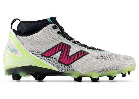 New Balance Unisex FreezeLX v5 Limited Edition Lacrosse Shoes - White/Black/Yellow - FREEZLE5