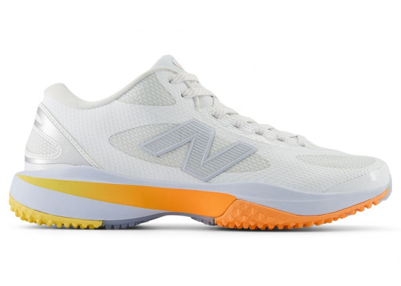 New Balance Unisex FreezeLX v5 Turf Lacrosse Shoes - White/Blue/Orange - FREEZTP5