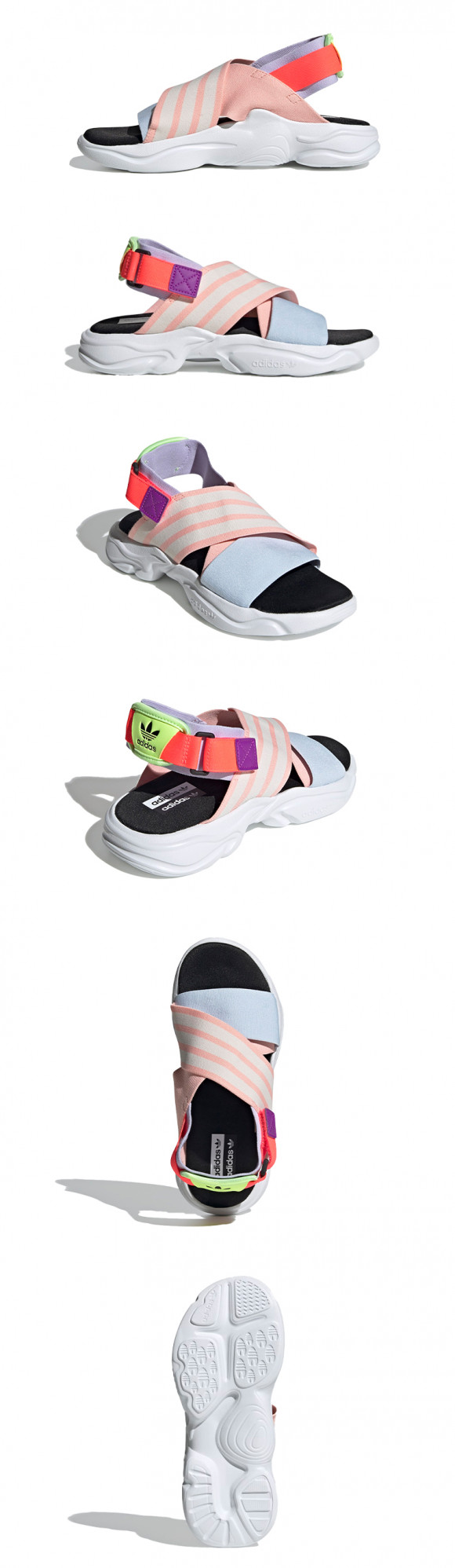 Adidas Womens WMNS Magmur Sandals 'Haze Coral Talc' Haze Coral/Talc/Sky Tint Sandals FV1214 - FV1214
