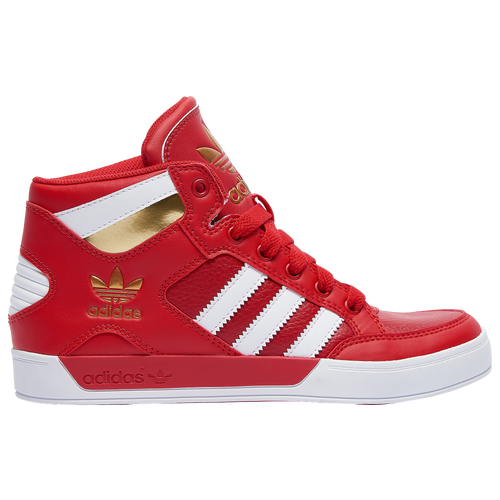 adidas Originals Hardcourt Hi - Boys' Grade School Tennis Shoes - Red / White / Gold - FV5733
