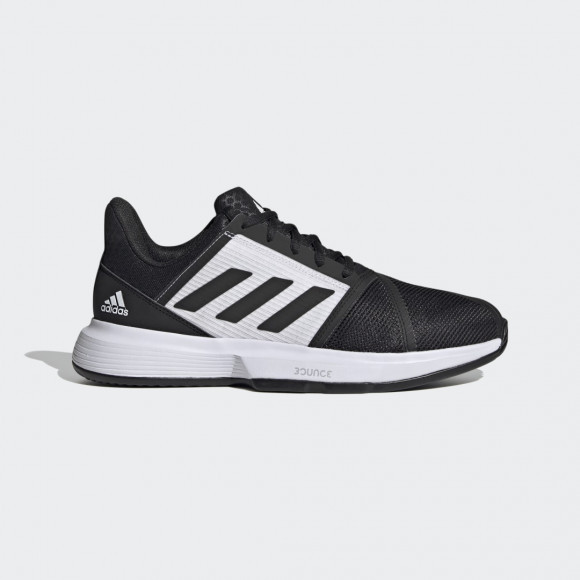 adidas Chaussure CourtJam Bounce Clay Tennis - Core Black / Cloud White / Core Black, Core Black / Cloud White / Core Black - FX1497