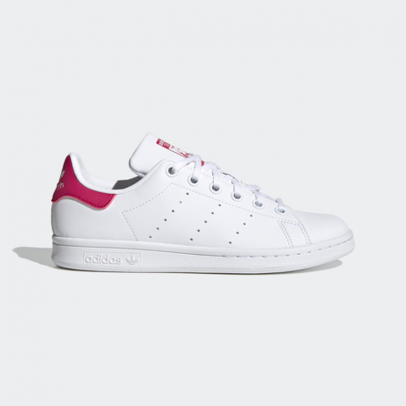 adidas Originals Stan Smith - Girls' Grade School Tennis Shoes - White / White / Bold Pink - FX7522