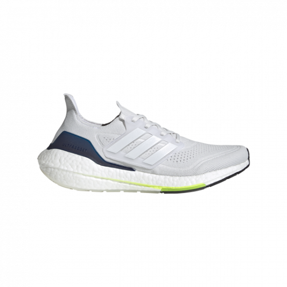 Adidas Ultraboost 21 Crystal White Crystal White Cloud White Solar Yellow Marathon Running Shoes Sneakers Fy0371