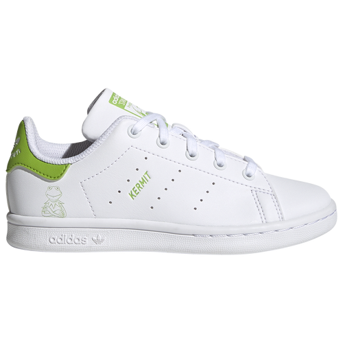 adidas Originals Stan Smith - Girls' Preschool Tennis Shoes - White / Green - FY6534