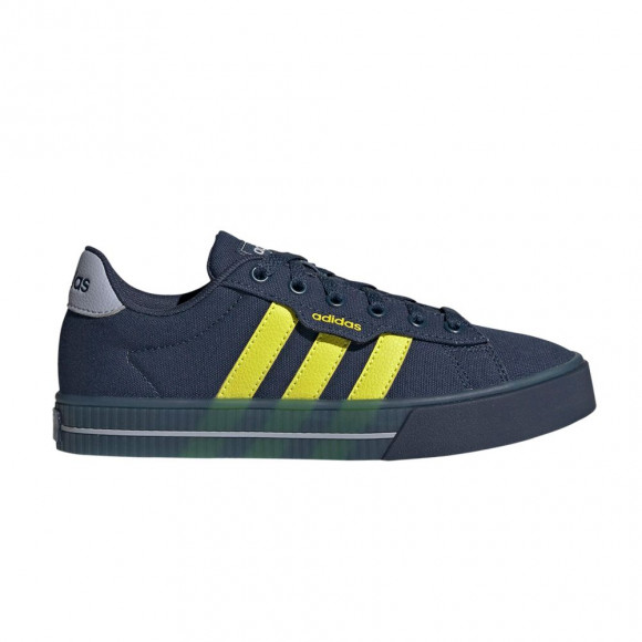 Adidas Daily 3.0 J 'Crew Navy Acid Yellow' | Blue | Kid's Size 4 - FY7199