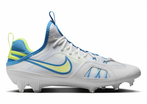 Nike Huarache 9 Varsity LAX SE White Volt Vivid Blue - FZ3620-100