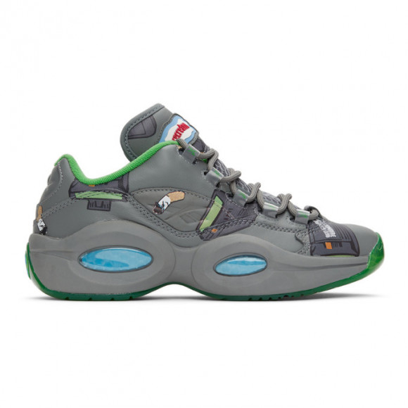 Billionaire Boys Club Grey Reebok Edition Beepers and Butts Question Low Sneakers - FZ4342