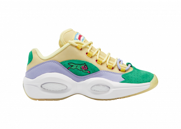 Reebok Question Low BBC Ice Cream Running Dog Yellow Green - FZ4345