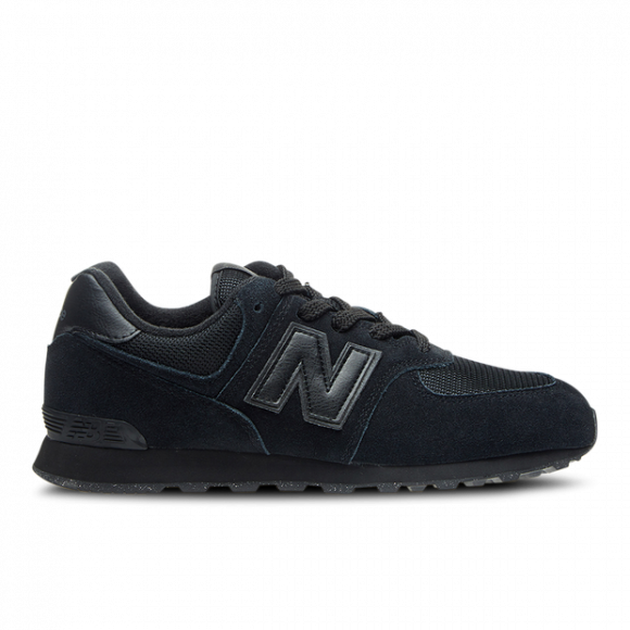 New Balance 574 Evergreen - Boys' Grade School Running Shoes - Black / Black - GC574EVE