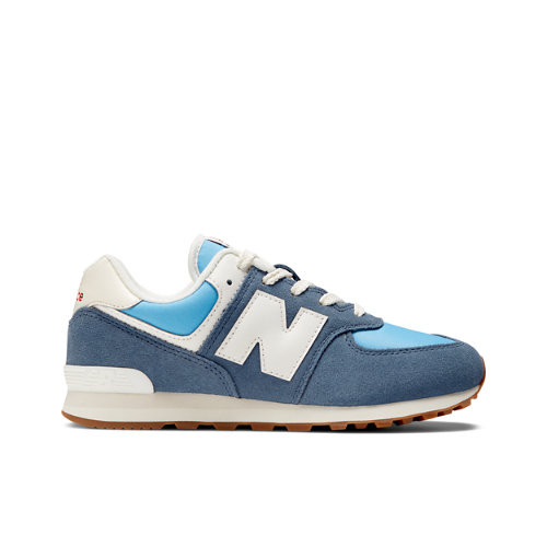 New Balance Kids' 574 in Blue Leather - GC574RA1