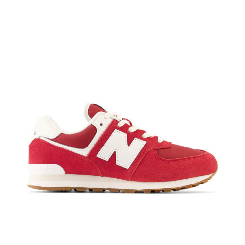 New Balance Kids' 574 in Red/Blue Leather