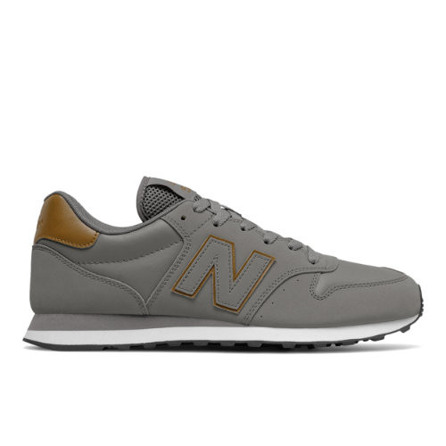 New Balance Men's 500v1 in Grey/Brown Synthetic, size 7 - GM500LU1