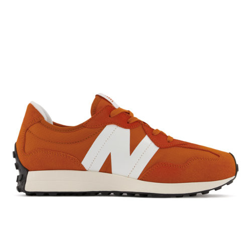 New Balance Kids' 327 in Orange/White Synthetic, size 6 - GS327GC