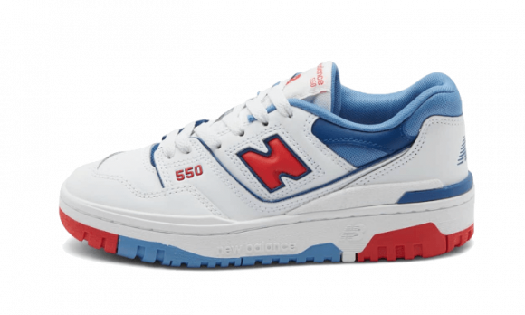 550 (GS) Sneakers White / True Red / Atlantic Blue - GSB550CH