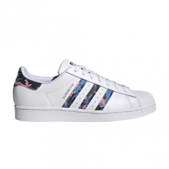 Adidas Superstar 'Blue Pink Camo Stripes' | White | Men's Size 5 - GX1934