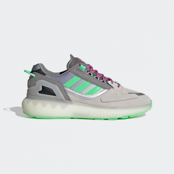 adidas ZX 5K BOOST Grey Three/ Beam Grey/ Semi Purple Lime - GX2028