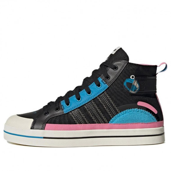 adidas neo City Canvas Hi SSJF x Sesame Street x JF BLACK/BLUE/PINK Skate Shoes GY2189 - GY2189