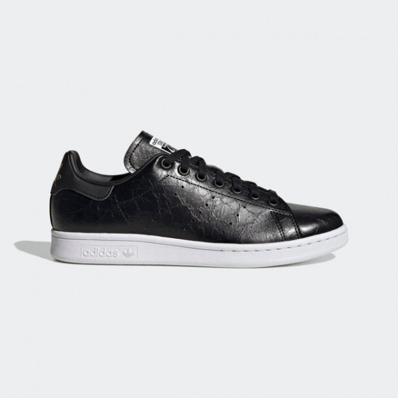 adidas Stan Smith Cracked Leather Black Gold (W) - GY5906