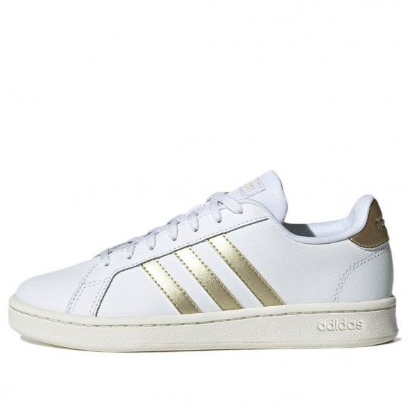 adidas (WMNS) Neo Grand Court WHITE/GOLD Skate Shoes GY6012 - GY6012