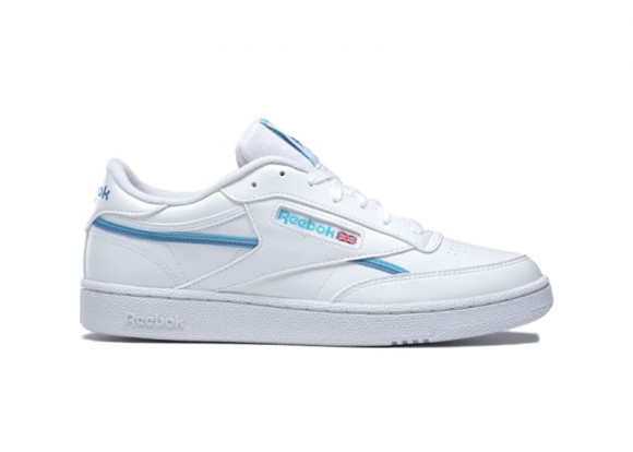Reebok Men's Club C 85 Vegan Sneakers in White/Digital Blue/ Blue - GZ0916