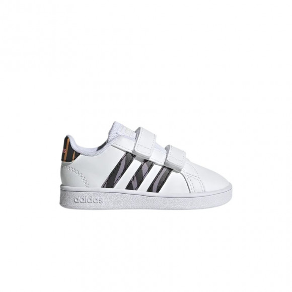 Adidas Grand Court I 'Tiger-Print' | White | Infant Size 8 - GZ1079