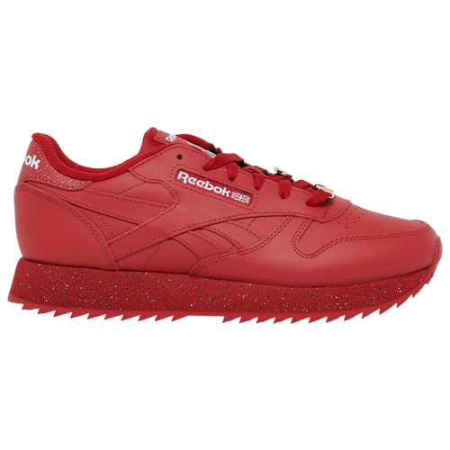 Reebok CL Leather Ripple Speckled - Women's Running Shoes Red / White
