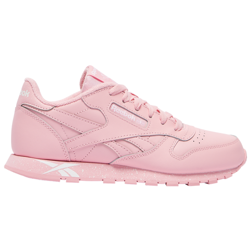 Reebok Classic Leather - Girls' Grade School Running Shoes - Pink / White - GZ4194