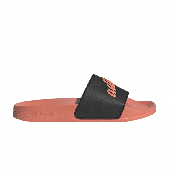 Wmns Adilette Shower Slide 'Semi Coral Fusion Black' - GZ9505