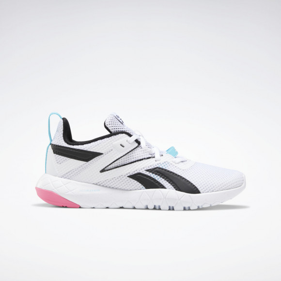 Womens Reebok Mega Flexagon 'White Neon Blue' White/Neon Blue/Solar Pink WMNS Marathon Running Shoes/Sneakers H67656 - H67656