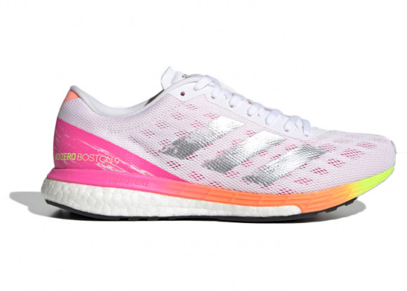adidas Adizero Boston 9 White Screaming Pink (W) - H68744