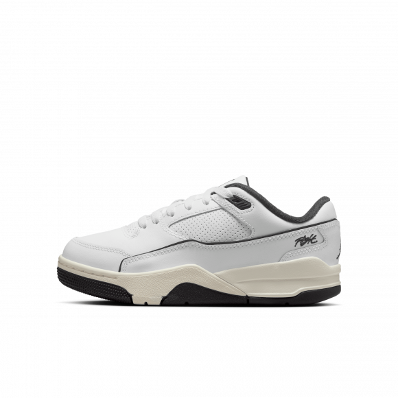 Jordan Flight Court GS 'White Sail Black' | Kid's Size 5 - HF3333-100