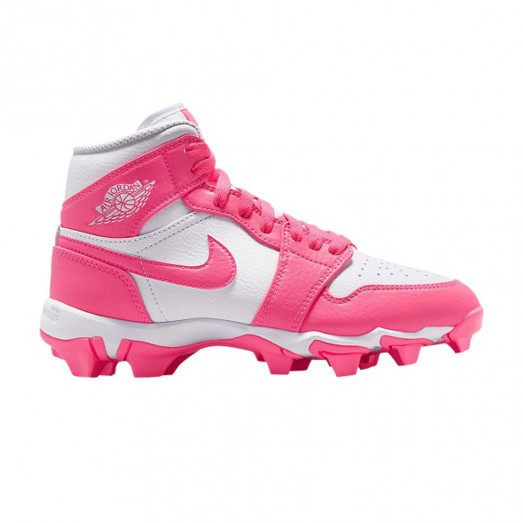Air Jordan 1 Mid Cleat GS 'White Sunset Pulse' | Pink | Kid's Size 10 - HF6883-102