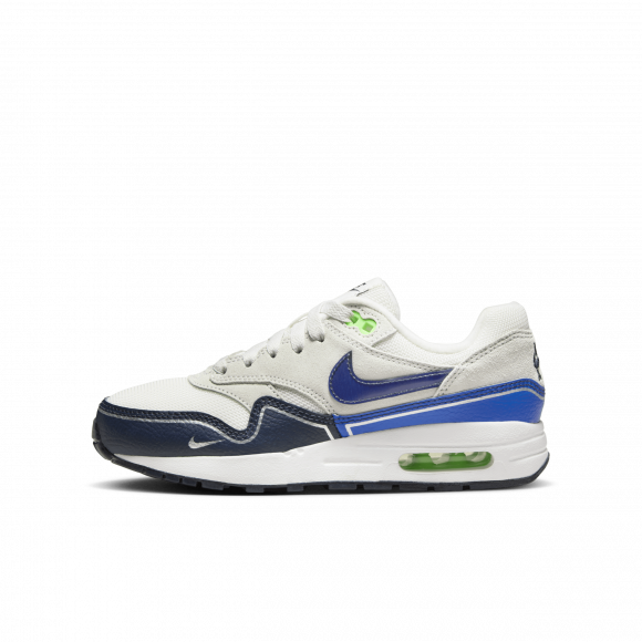 Air Max 1 GS 'Obsidian Royal Outlines' - HF7814-100