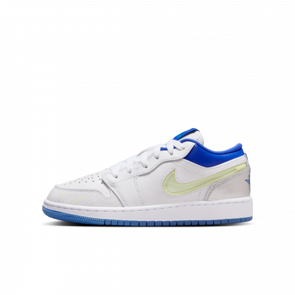 Buty dla dużych dzieci Air Jordan 1 Low Sneaker School - Biel - HJ9955-100