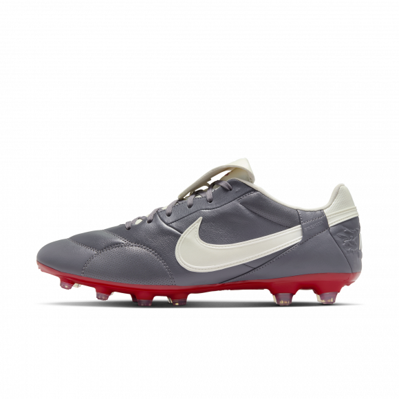 Nike Premier 3 Low FG 'Light Graphite Varsity Red' | Grey | Men's Size 9 - HM0265-003