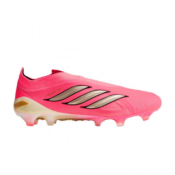 adidas Predator Elite Laceless FG 'Solar Turbo Thermal Chrome Core Black' | Pink | Men's Size 10.5 - HP9967