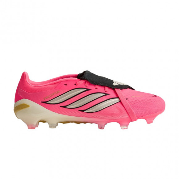 adidas Predator Pro Fold Over Tongue FG 'Solar Turbo Thermal Chrome Core Black' | Pink | Men's Size 10.5 - HQ0015
