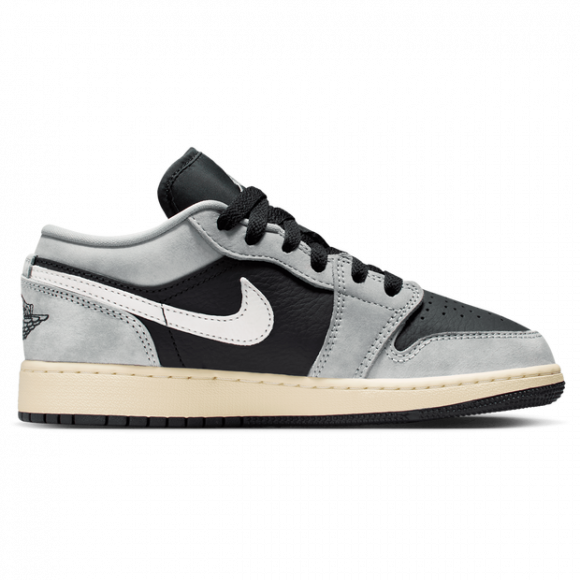Jordan 1 Low Unisex Shoes - Grey - Size: 3 - Mesh/Synthetic - Foot Locker - HQ2021-012