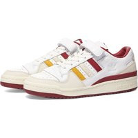 END. x Adidas Forum Low 'Varsity' Sneakers in White/Off White/Burgundy - HR1525