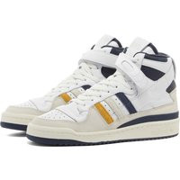 END. x Adidas Forum High 'Varsity' Sneakers in White/Off White/Navy - HR1526