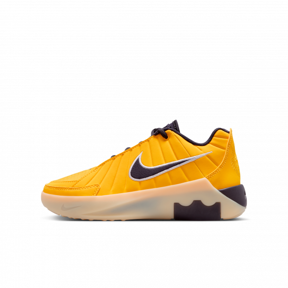 Nike LeBron Witness 9 GS 'Soft Yellow Cave Purple' | Gold | Kid's Size 7 - HV2270-700