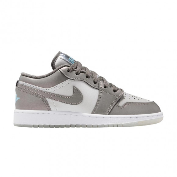 Air Jordan 1 Low SE GS 'Pewter Photon Dust Blue Chill' | Grey | Kid's Size 5.5 - HV4398-014