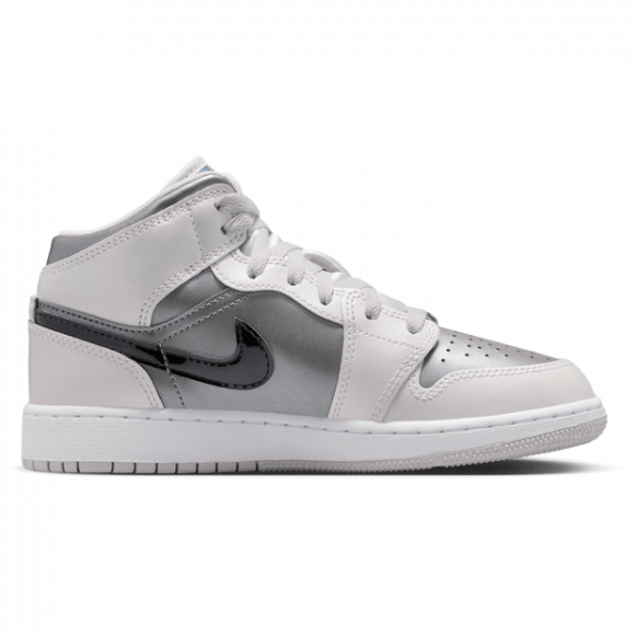 Jordan Aj1 Mid Kid's Sneakers - Grey - Size 3 - Leather - HV4400-014