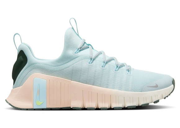 Nike Free Metcon 6 Premium Glacier Blue Washed Coral Vintage Green Metallic Silver (Women's) - HV5228-474