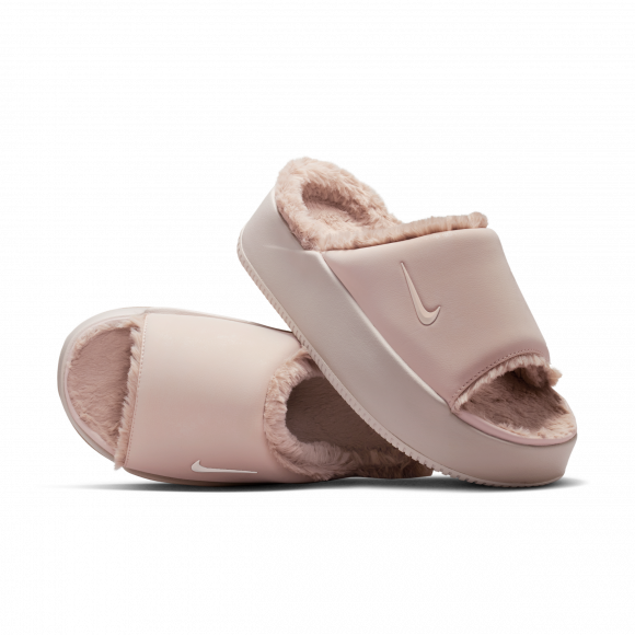 Nike Calm Elevation Fur Women's Slides - Pink - HV8560-600