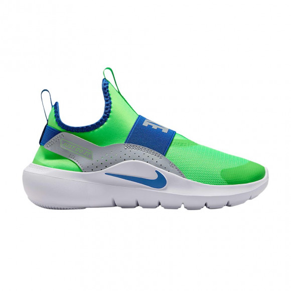 Nike Flex Runner 4 GS 'Green Strike/Wolf Grey/White/Game Royal' | Blue | Kid's Size 7 - IF2893-301