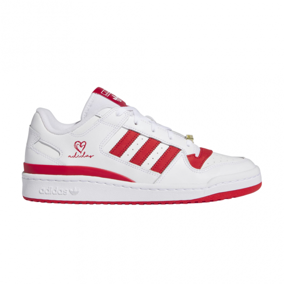 Forum Low Classic 'White Scarlet Embroidered Heart' - IG2756