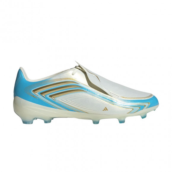 adidas F50 Messi Elite FG Little Kid 'Ivory Semi Blue Burst' | Tan | Kid's Size 3.5 - IH1897
