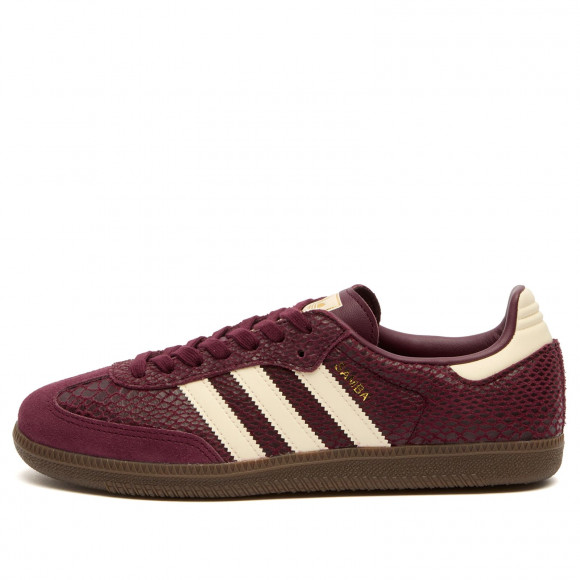 Adidas Women's Samba OG Sneakers Maroon/Cream White/Gold Metallic - IH3979