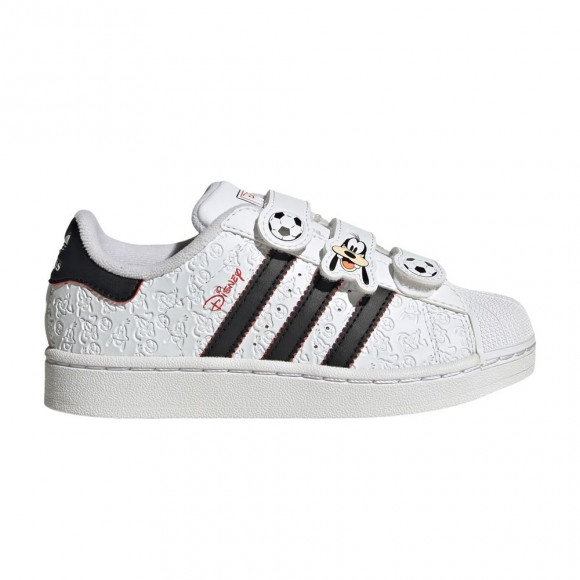 Disney x adidas Superstar II Little Kid 'Cloud White Core Black Red' | Kid's Size 12 - IH4635